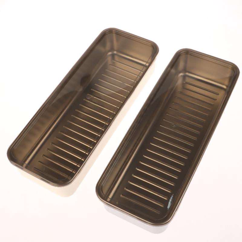 Stainless Steel Food Storage Container Rectangle Dish With Cover Noodles Fruit Tray Lunch Box Thick Refrigerator Organizer Plate