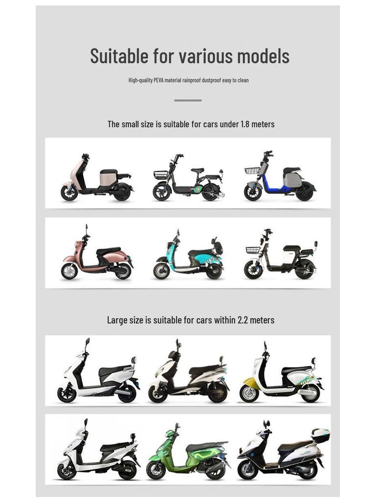 Thickened Rain & Sunproof Cover for Electric Cars, Bicycles, and Motorcycles
