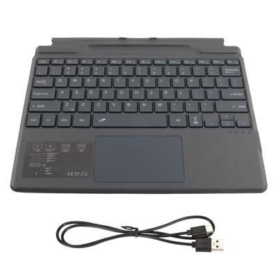 Wireless Keyboard Black BT5.0 Ultra Slim Touchpad PU Leather Easy Control Fast Typing Tablet