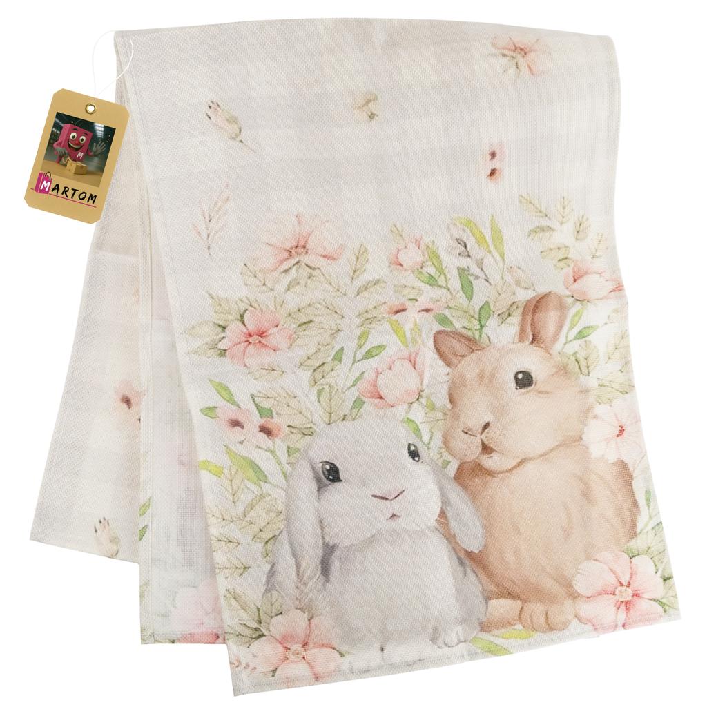 TG81306-2 Easter pillowcases 45x45 1 pc bunnies spring flowers