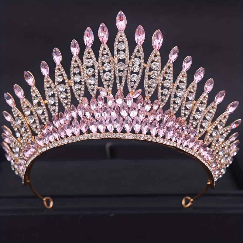 Baroque Crystal Tiaras and Crowns Rhinestone Prom Diadem Headband Women Bridal Wedding Hair Accessories Jewelry Crown Tiara Gift