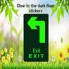 Safety Exit PVC Luminous Floor Sticker - Caution Slippery Steps & Fire Sign