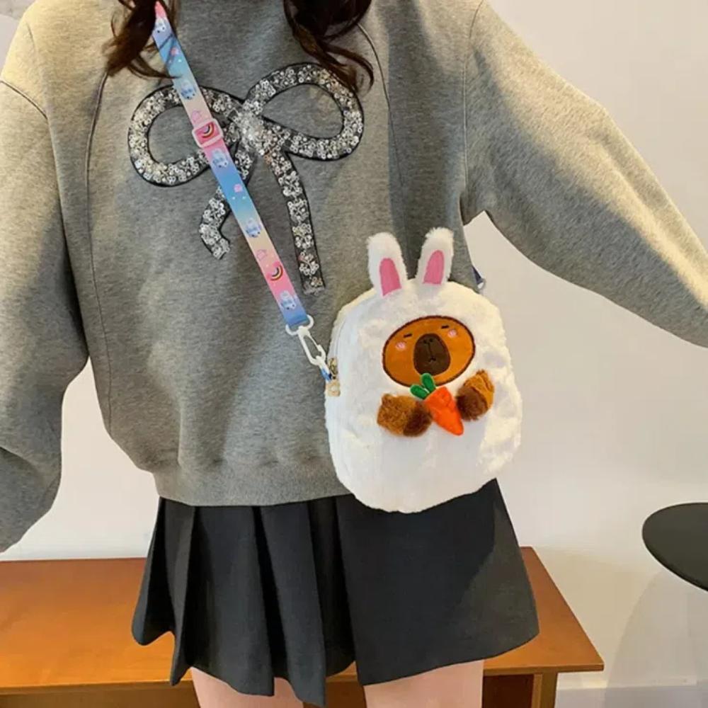 Plüschpuppe Capybara Umhängetasche Weiche Handtasche Lässige Einzel-Schultertasche Outdoor