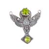Peridot Gemstone 925 Sterling Silver Jewelry Women Pendant 1.5" Birthday Gift CP-10-3