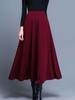 Herbst Winter Hohe Taille Langes Kleid A-Linie Kleider Übergröße Damenbekleidung Neuer Stil Elegant Vielseitig Schlankmachend Hüftabdeckung