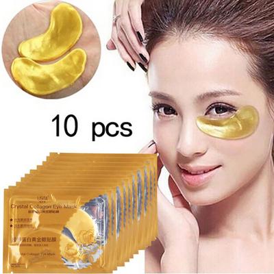 10Pcs/Lot Gold Crystal Collagen Eye Mask Eye Patches For The Eye Anti-Wrinkle Remove Black Eye Face Care