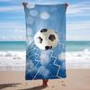 1 Stück Fußballtor Strandtuch, Sandabweisend Schnelltrocknend, Weich Saugfähig, Vielseitig für Sport, Schwimmbad, Strand