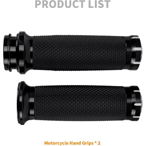 Electronic Throttle 1" Handlebar Grips for 25mm Handle Bars Universal Fit for Harley Softail Deluxe Breakout Low Rider Street Glide Road King Electra