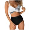 Women's Striped Printing Padded Push Up 2 Piece Bikini Sets Swimsuits Beachweart