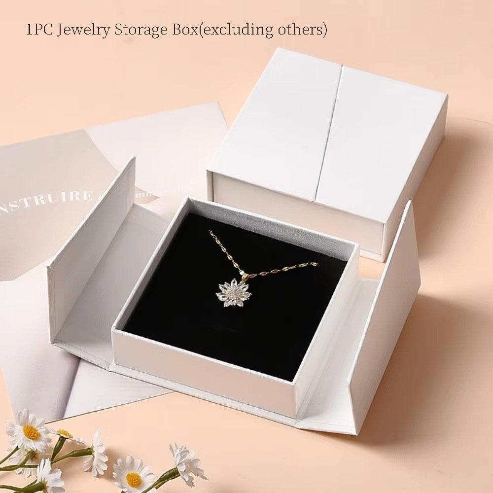 Dual-opening Jewelry Packaging Box Kraft Paper Flip Cover Paper Jewelry Box  Gift