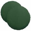 Seat Cushion 2 Pcs Dark Green Ø 40 Cm Cord Fabric