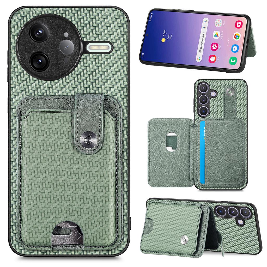 Für Xiaomi Poco F7 Ultra 5G/Xiaomi Redmi K80 Pro 5G Hülle Kartenfächer Ständer Handy-Rückseite mit Kartenwerkzeug