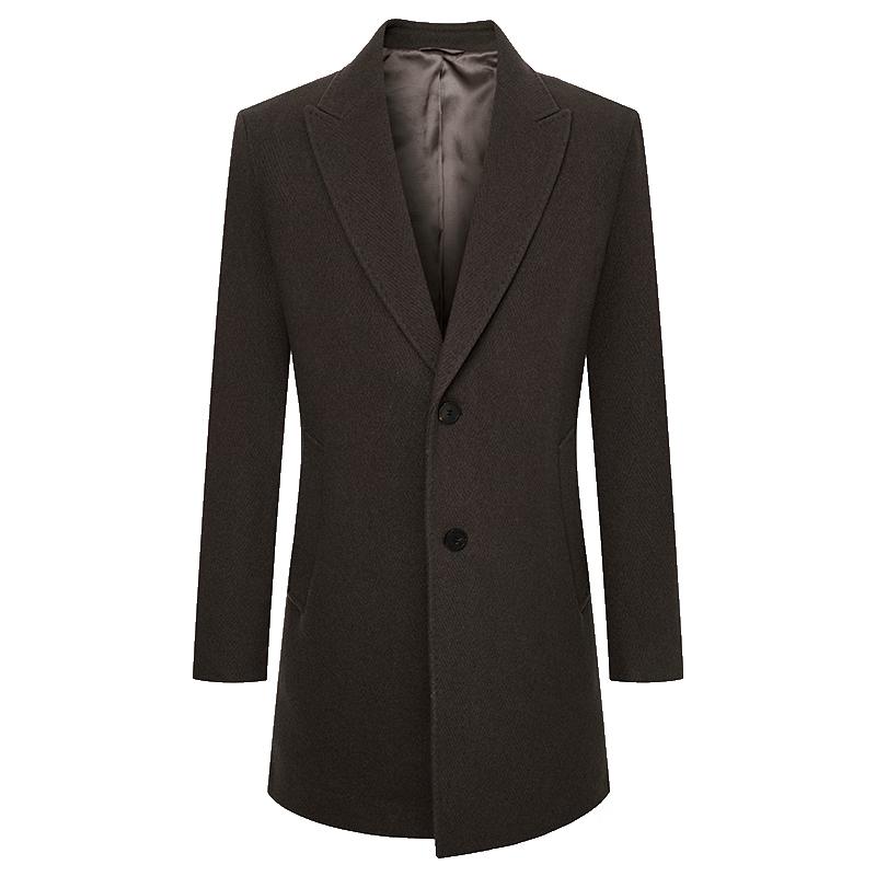 

Baoxiniao Men s Wool Blend Peak Lapel Business Overcoat 2XL (52)