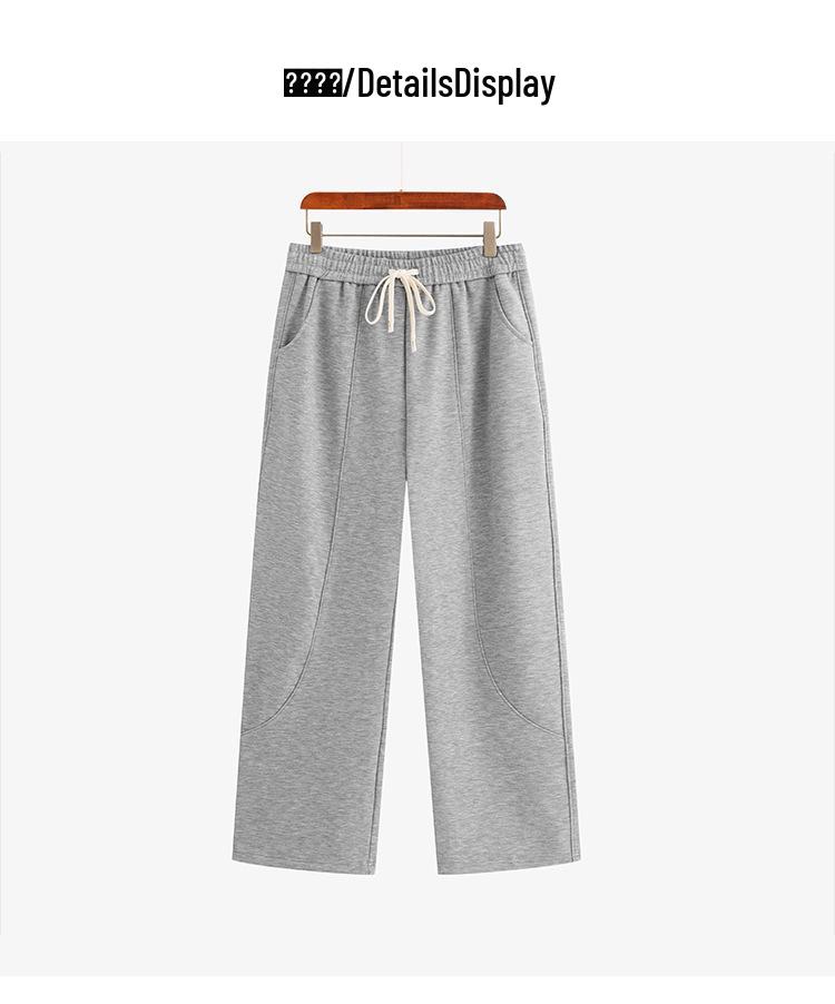 Plus Size Women's High-Waisted Wide-Leg Sweatpants - Winter 2025 Versatile Plus Velvet Pants