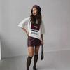 Harajuku Übergröße Buchstabenaufdruck Kurzarm T-Shirts für Damen Sommer reine Baumwolle Lässiges Oversize T-Shirt Damen Streetwear weiß Y2k Oberteile