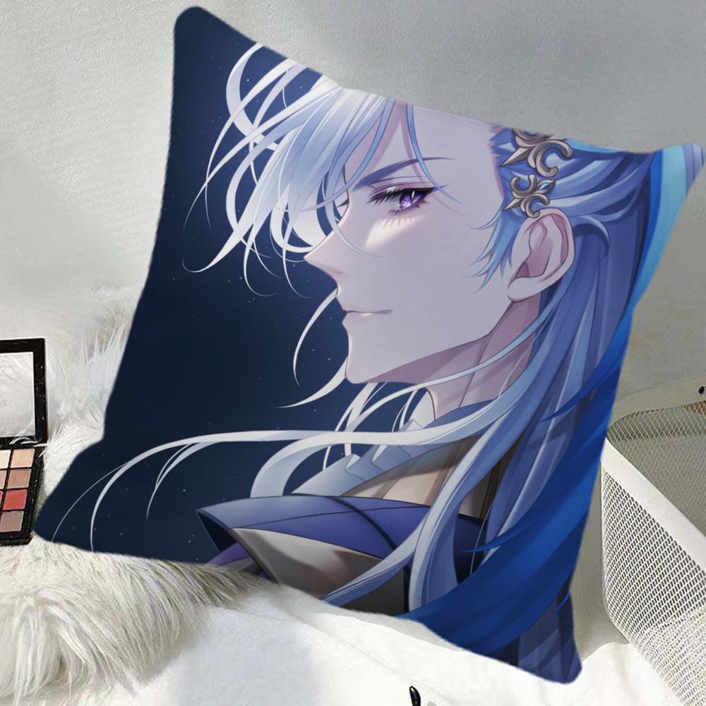 Game Genshin Impact Neuvillette Pillow Case Square Pillow Bedroom Sofa Leisure Comfort Cushion Car Home Decoration