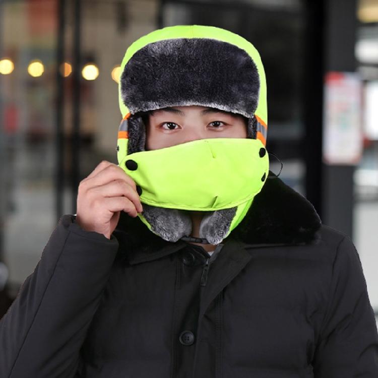 Visibility Reflective Safety Hat for Outdoor Activity Cold Weather Windproof Warm Winter Hat for Construction Workers
