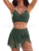 New bikini split swimsuit mesh skirt sexy high waist slim swimsuit