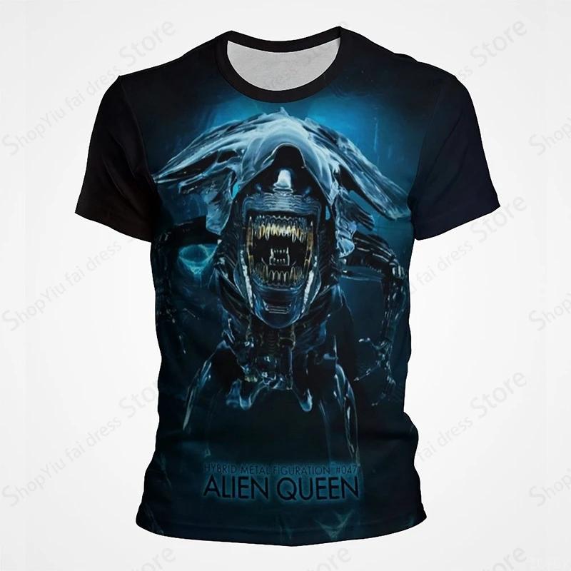 Movie Alien Mutation 3D Printed T-shirt Men's Fashion Hip Hop Trend Short Sleeve Top Cartoon Anime Role Playing Costume