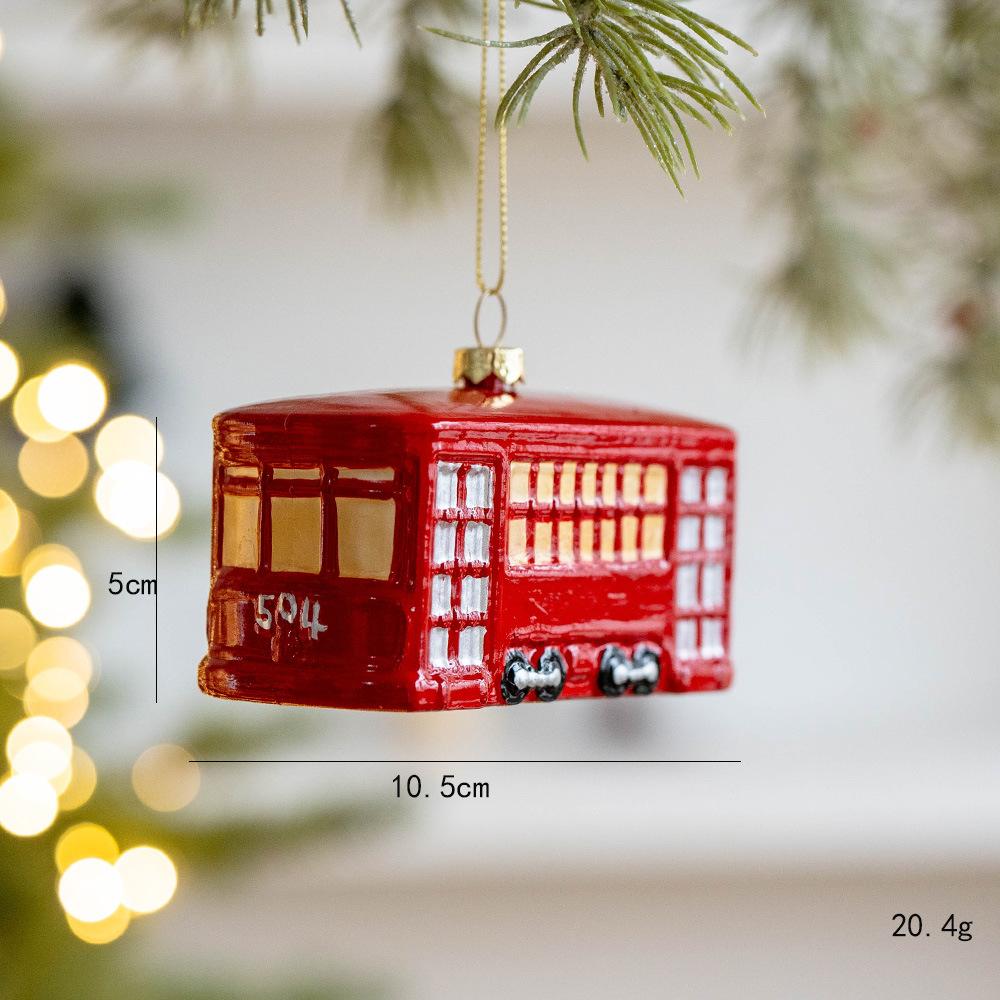 Cross Border Creative American Retro Oil-Coated Irregular-Shaped Christmas Tree Decoration Pendants