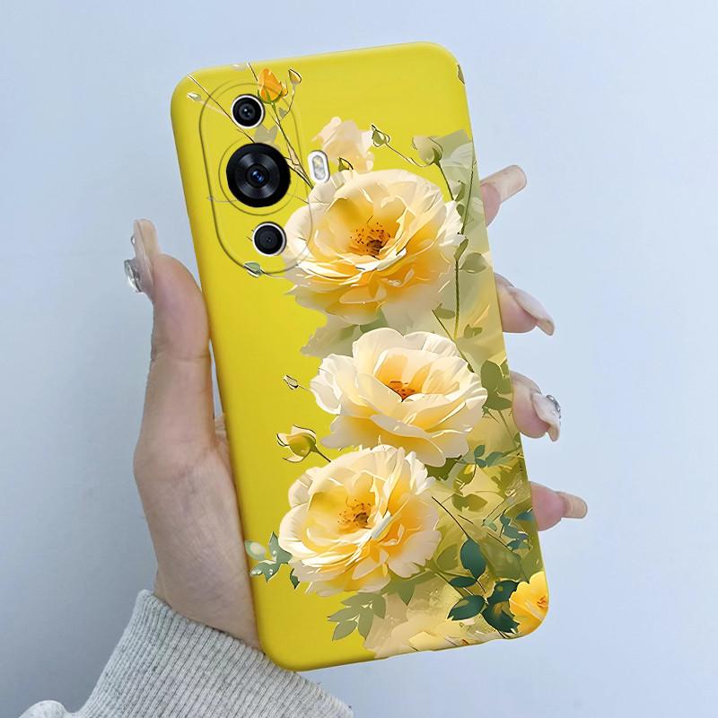 For Huawei Nova 12s Case FOA-LX9 Flower Girl Design Soft Silicone Cover For Huawei Nova 11 Nova11 Pro Ultra Nova12s Phone Cases