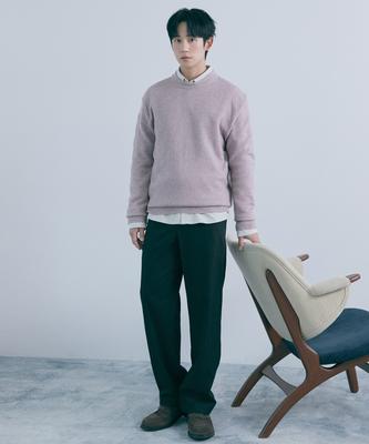 MINDBRIDGE [Couture] Denim-Like Semi-Wide Elastic Waist Pants