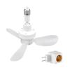 Quiet Operation Mini Ceiling Fan 3 Fan Leaf Design E27 Socket Mount Wide Voltages Compatibility for Indoor Space