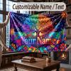 Decorative Artwork Theme Throw Blanket Custom Name Text Personalized Blanket Soft Cozy Blanket for Home Sofa Bed