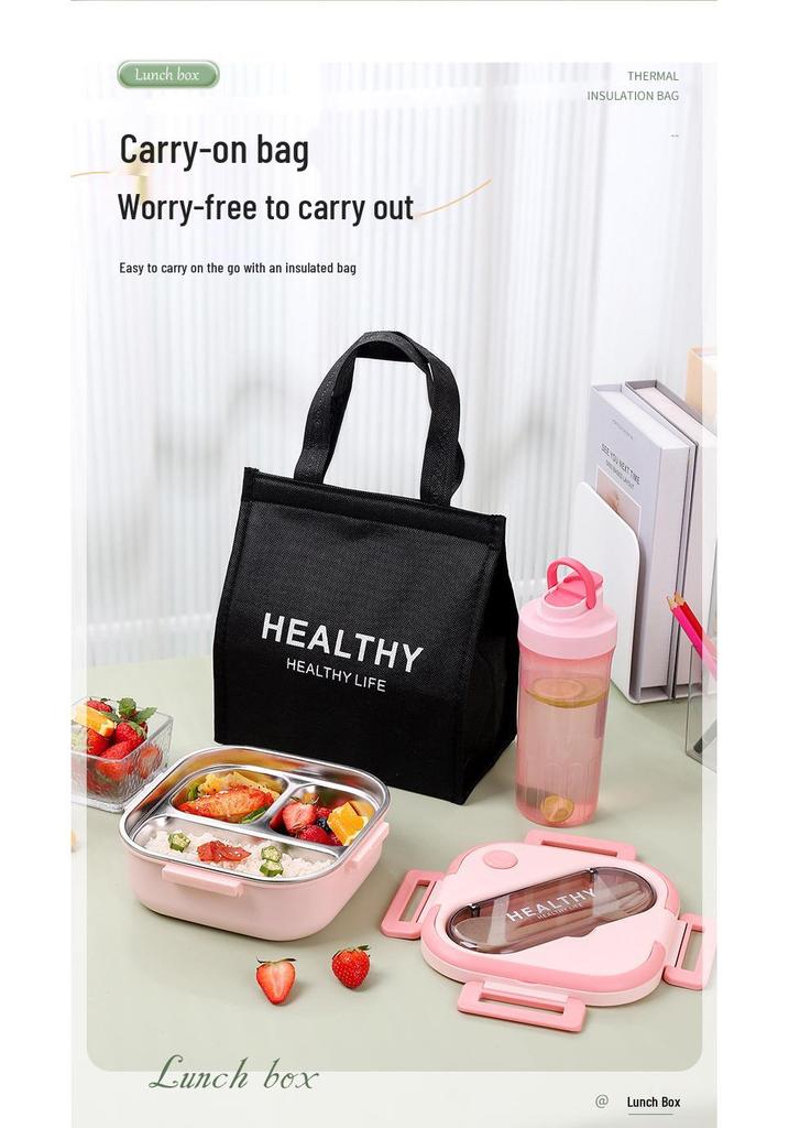 Korean Style 304 Stainless Steel Insulated Lunch Box for Men, Women, Students, and Office Workers