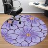 1pc Floral Pattern Carpet, Round Non Slip Durable Large Size Office Carpet, Suitable for Office