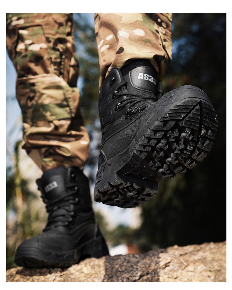 Men's Tactical Desert Hiking Boots - Large Size Military Combat High-top Field Boots