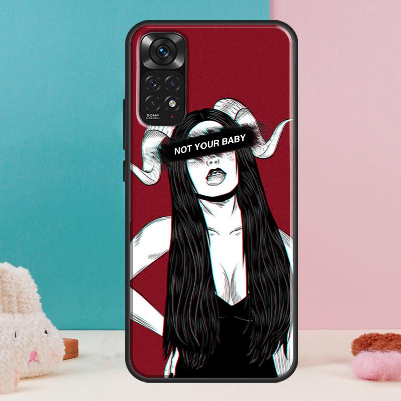 Devil Girl Woman Case For Xiaomi Redmi Note 14 13 12 Pro 11 9 10 9S 10S 11S 12S Redmi 14C 13C 10C 12C Cover