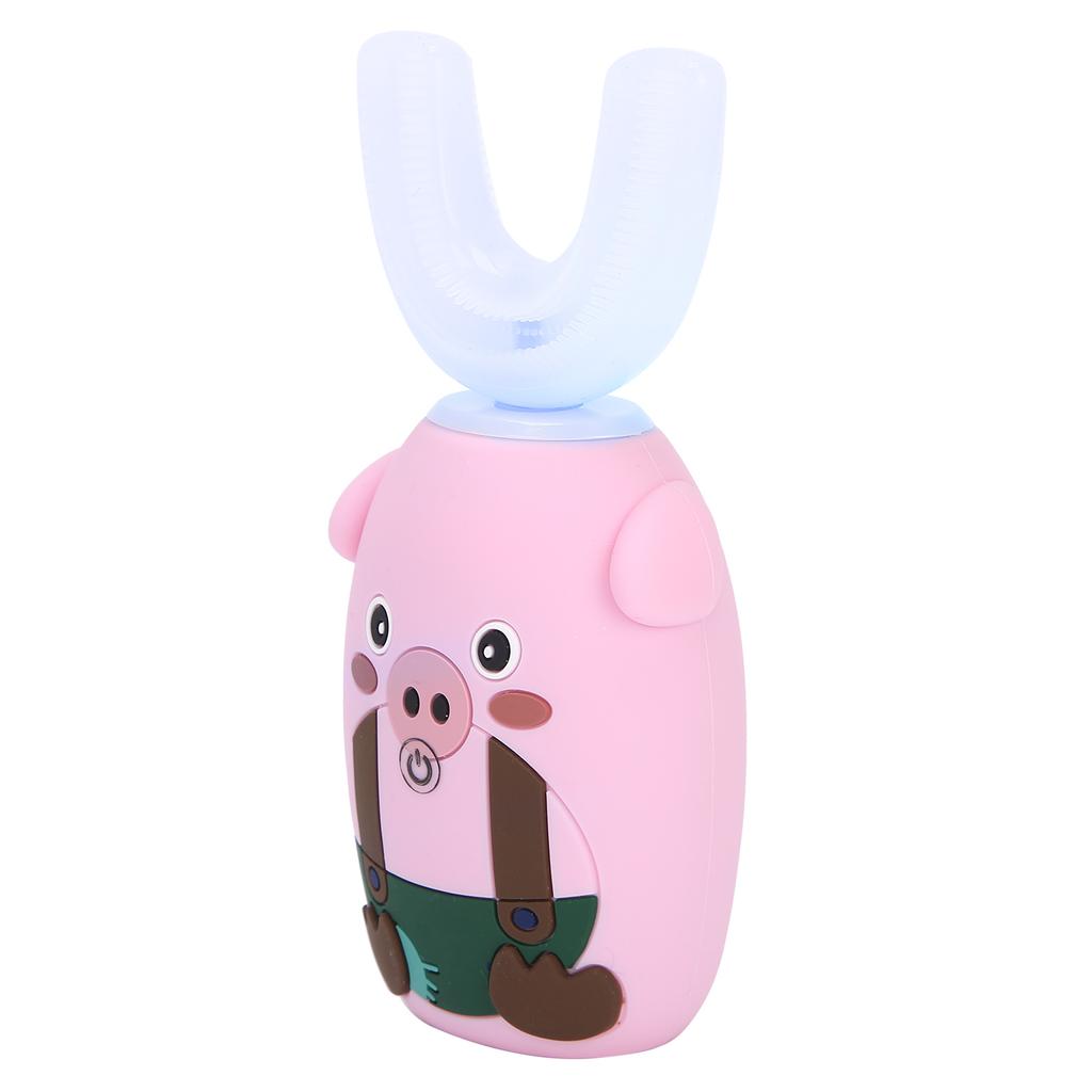U shaped Automatic Toothbrush Teeth Cleaning Sonic Electric Toothbrush for Children(Pink )