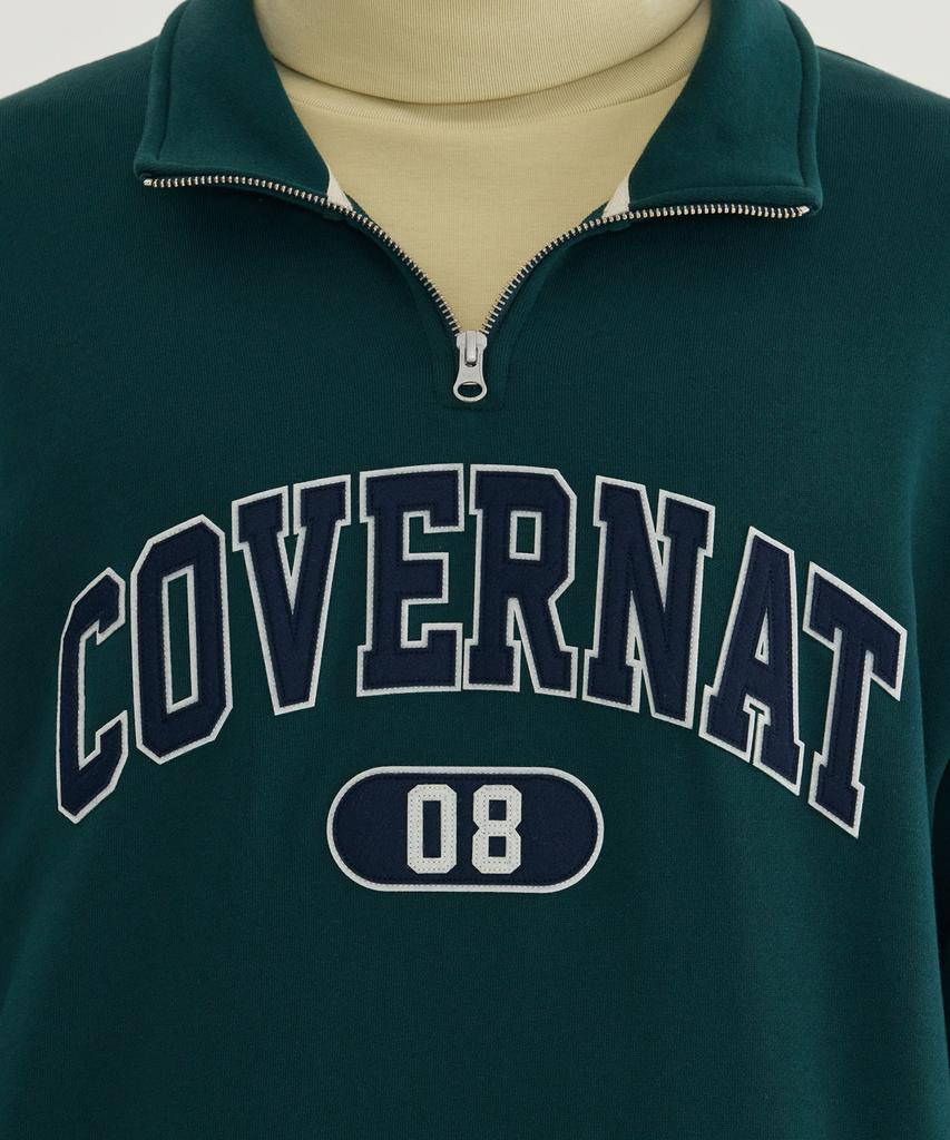 COVERNAT Arch Logo Half-Zip Sweatshirt Green