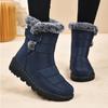 Snow boots, winter women's boots with plush and thick cotton boots, polyurethane long boots, high cut and thick soled cotton shoes