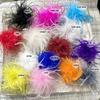 Natural Feather Ostrich Feather Brooch Lightweight Sweater Coat Pin 2024 Coat Brooches  for Women