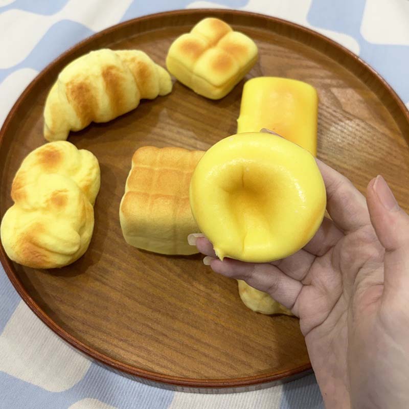 Simulation Squishy Small Bread Fidget Toy Anti-Stress Slow Rising Cheese Cake Pinch Squeeze Stress Anti-Anxiety Gifts