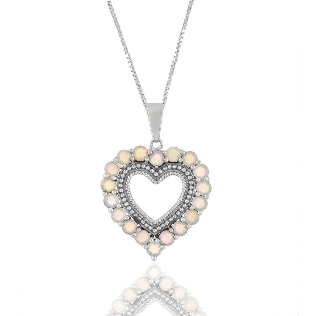 Colgante de corazón de piedra preciosa charm de plata 925 joyería colgante zivori para ella