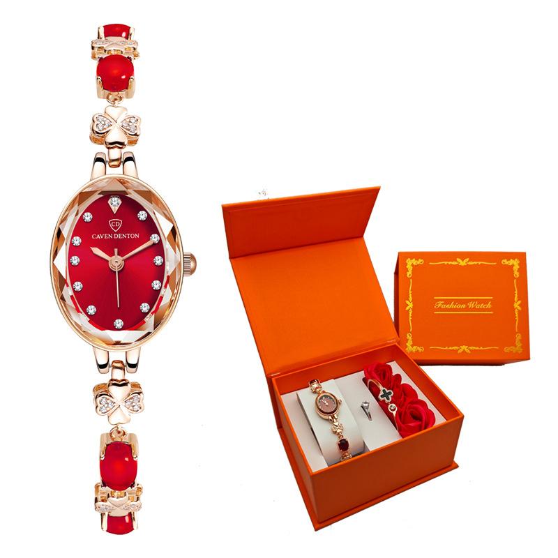 Montre à Quartz pour Femme – Luxe Abordable, Style de Niche, Tendance & Étanche, Avec des Accents Verts et un Bracelet