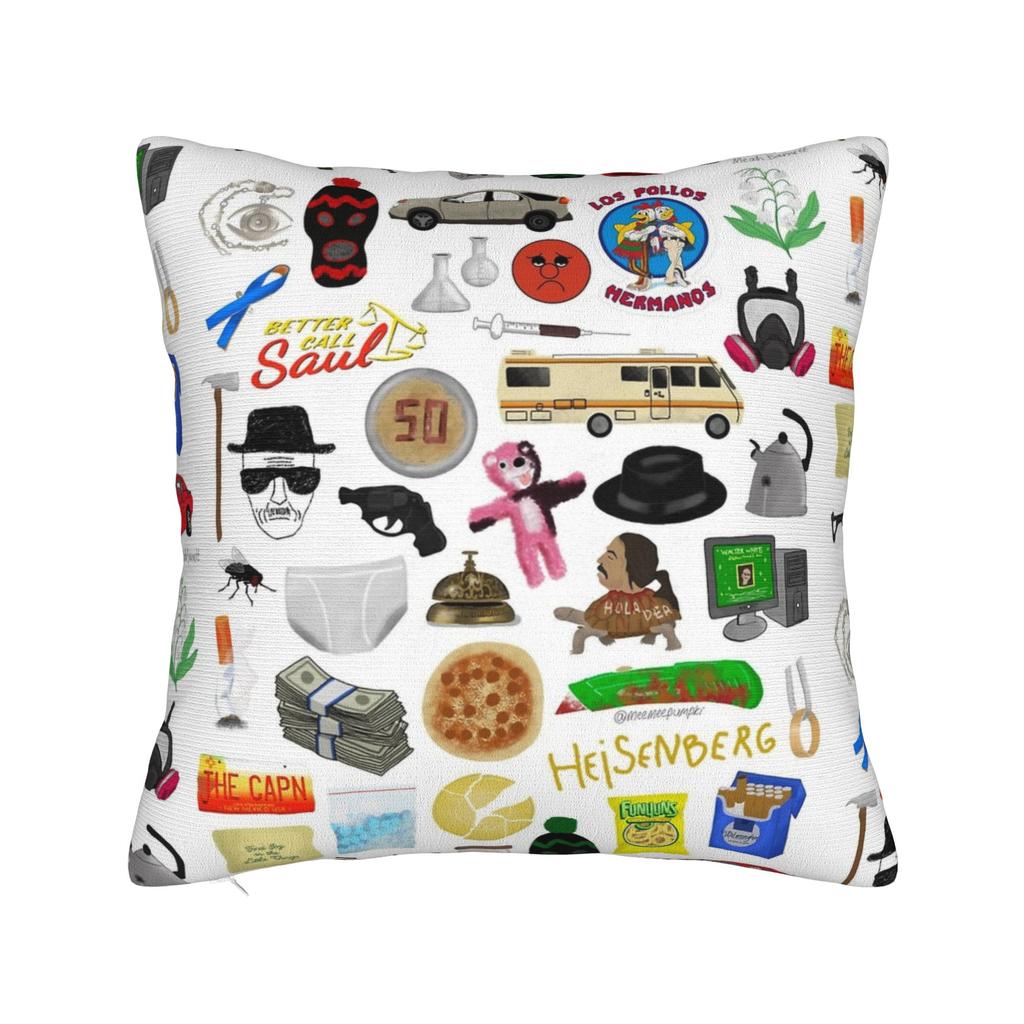 Breaking Bad Walter White Poster Square Pillowcases Polyester Seat Game Cushion Case Cool Decorative Throw Pillow Case 40*40