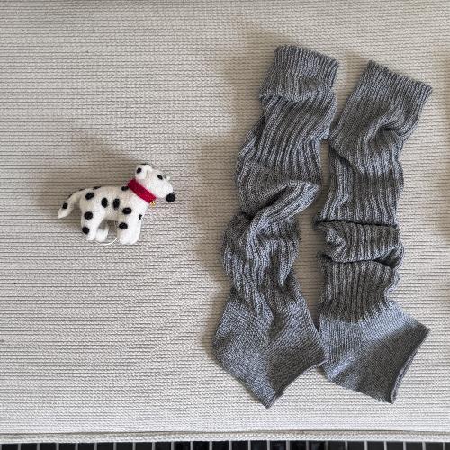 Autumn Winter Leg Warmers Solid Color Knitted Loose Long Socks Leg Covers JK Lolita Girls Leg Warmer Women Knitted Foot Cover