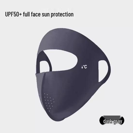 Ice Silk UV Protection Women's Summer Full Face Mask – Thin, Breathable, Seamless Shield for Eyes and Face