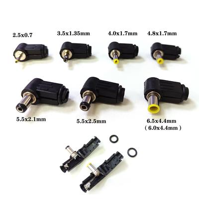 5 stücke DC Male Power Plug Jack 3,5x1,35mm 4,0x1,7 4,8mm 5,5mm * 2,1mm 2,5x0,7mm 2,5mm rechten engel stecker kabel Buchse 2.5*0,7 solder