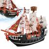 10in Pirates Ship Table Ornament Pirate Model Toys Exquisite Craftsmanship Unique Boats Model Special Gift for Children Kids