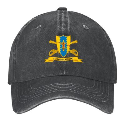 Army 4th Cavalry Regiment W Br Ribbon Baseball Cap Cute Snapback Cap Hood Woman Hats Mens