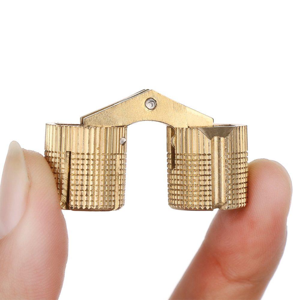 1pc Brass Hinges Furniture Hinges 8-18mm Cylindrical Cabinet Invisible Door Hinges for Hardware Gift Box New