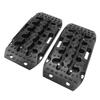 1 Pair Off Road Traction Boards Black Short Recovery Tracks Traction Mat Mini Mud Sand Snow Traction Pads for Vehicles
