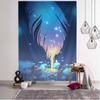 VIKAMA Psychedelic Wind Mushroom Tapestry Fadeproof Scifi Wall Wall Hanging Game Room Escape Room Music Festival Wall Tapestry