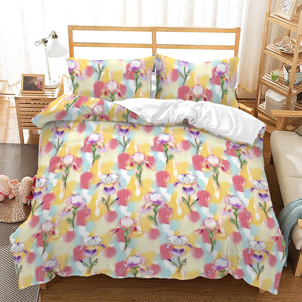 Kit Crushed Flowers Plants 3D Digital Printing Three-Piece Set Four-Piece Set Two-Piece Set