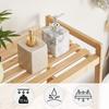 SONGMICS 3-Tier Bamboo Storage Rack for Bathroom, Kitchen, Bedroom, 45 x 31.5 x 80 cm, Natural